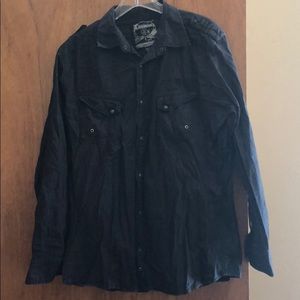 Black button down shirt